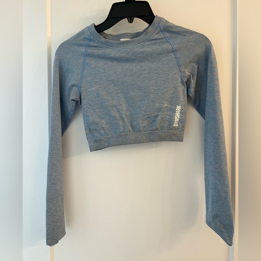 Gymshark Blue Long Sleeve Crop Top